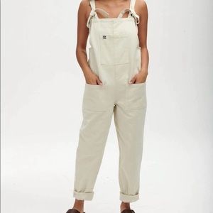 Lucy & Yak Cream Atlas Dungarees
